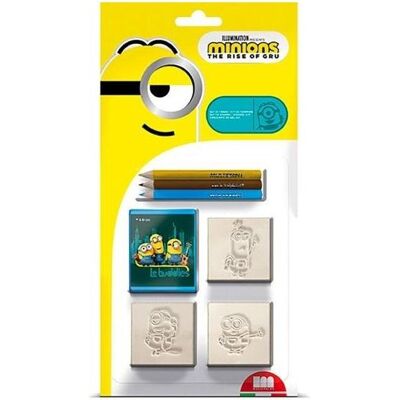 Multiprint, Tampon encreur, Minions - Stempel 3 Stk - Publicité Multiprint, Tampon encreur, Minions - Stempel 3 Stk - Publicité