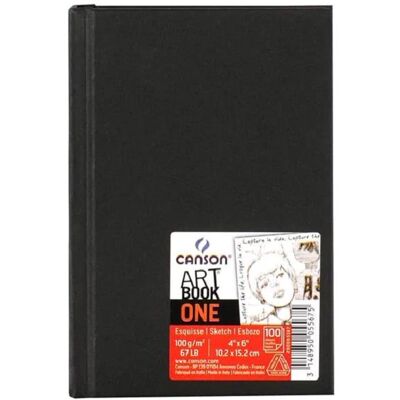 Canson, Cahier + bloc-notes, Un livre d'art (A5, Blanc, Couverture rigide) - Publicité Canson, Cahier + bloc-notes, Un livre d'art (A5, Blanc, Couverture rigide) - Publicité