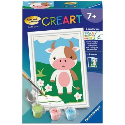 Ravensburger CreArt, Malen nach Zahlen Kinder - Süsse Kuh - Publicité Ravensburger CreArt, Malen nach Zahlen Kinder - Süsse Kuh - Publicité