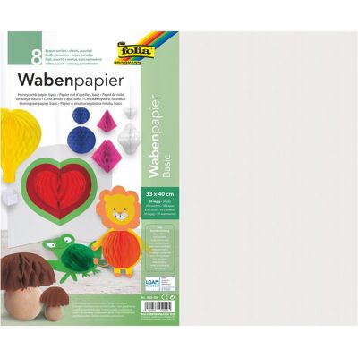 Folia Papier Nid d'abeille de base multicolore - Papier de bricolage - Publicité Folia Papier Nid d'abeille de base multicolore - Papier de bricolage - Publicité