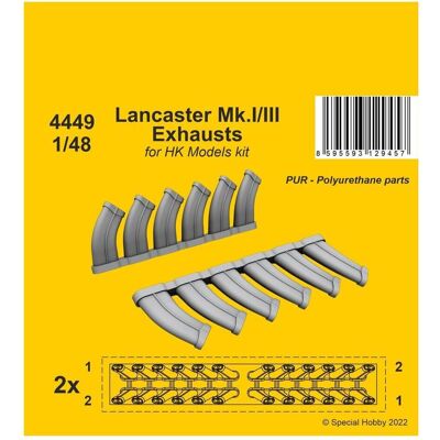 CMK Lancaster Mk.I/III Exhausts 1/48 / pour kit HK Models - Publicité CMK Lancaster Mk.I/III Exhausts 1/48 / pour kit HK Models - Publicité