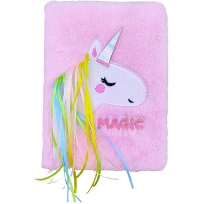 Lean Toys, Cahier + bloc-notes, Leantoys Plüschfell Notizbuch Notizbuch liniert mit Einhornmähne Bunt A5 (A5, À rayures) - Publicité Lean Toys, Cahier + bloc-notes, Leantoys Plüschfell Notizbuch Notizbuch liniert mit Einhornmähne Bunt A5 (A5, À rayures) - Publicité