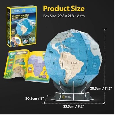 Cubicfun Globe à Gratter - Globe éducatif pour enfants - Publicité Cubicfun Globe à Gratter - Globe éducatif pour enfants - Publicité