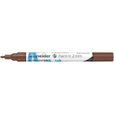 Schneider, Marqueur, Marqueur acrylique Paint-It 310 2mm brun (1x) - Publicité Schneider, Marqueur, Marqueur acrylique Paint-It 310 2mm brun (1x) - Publicité