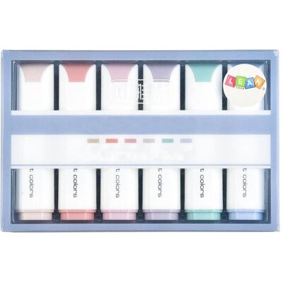 Lean Toys, Marqueur, Set Mini-Textmarker Zarte Pastellfarben 6-tlg (6x) - Publicité Lean Toys, Marqueur, Set Mini-Textmarker Zarte Pastellfarben 6-tlg (6x) - Publicité