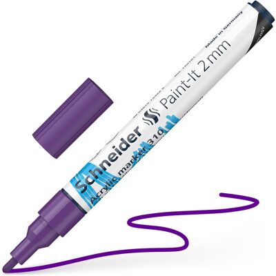 Schneider, Marqueur, Marqueur acrylique Paint-It 310 2mm violet (1x) - Publicité Schneider, Marqueur, Marqueur acrylique Paint-It 310 2mm violet (1x) - Publicité