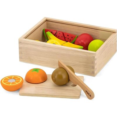 Viga Toys Ensemble de Fruits à Couper - Créativité & Motricité - Publicité Viga Toys Ensemble de Fruits à Couper - Créativité & Motricité - Publicité