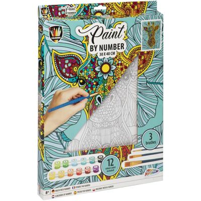 Grafix - Peinture Par Numéros Girafe Toile - 12 Peintures - Enfants & Adultes - Publicité Grafix - Peinture Par Numéros Girafe Toile - 12 Peintures - Enfants & Adultes - Publicité