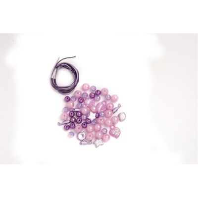 Glorex Kit de perles lilas assortis - Publicité Glorex Kit de perles lilas assortis - Publicité