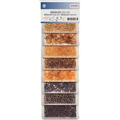 Glorex Rocailles/broches Mix tons bruns - Publicité Glorex Rocailles/broches Mix tons bruns - Publicité
