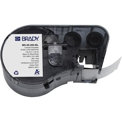 Brady, Rouleau d’étiquettes, M5-49-494-BL, polyester, noir sur bleu/blanc, brillant, 25,40 x 25,40 mm, permanent (260 E) - Publicité Brady, Rouleau d’étiquettes, M5-49-494-BL, polyester, noir sur bleu/blanc, brillant, 25,40 x 25,40 mm, permanent (260 E) - Publicité