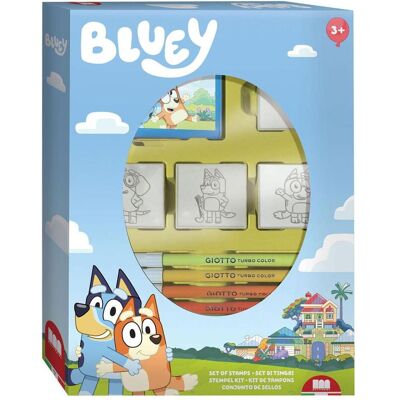 Multiprint, Tampon encreur, Set de tampons Bluey avec 4 tampons - Publicité Multiprint, Tampon encreur, Set de tampons Bluey avec 4 tampons - Publicité