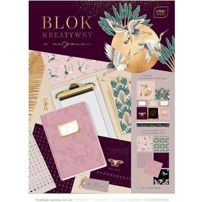 Interdruk, Cahier + bloc-notes, Kreativblock mit Aufklebern A4/14K 80/170G Satin (A4) - Publicité Interdruk, Cahier + bloc-notes, Kreativblock mit Aufklebern A4/14K 80/170G Satin (A4) - Publicité