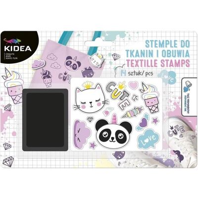 Derform, Tampon encreur, Set de tampons KIDEA pour la décoration de tissus et de chaussures - Publicité Derform, Tampon encreur, Set de tampons KIDEA pour la décoration de tissus et de chaussures - Publicité