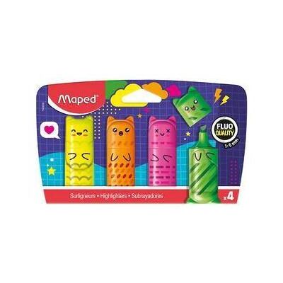Maped, Marqueur, KAWAII MINI Textmarker farbsortiert, 4 St. (4x) - Publicité Maped, Marqueur, KAWAII MINI Textmarker farbsortiert, 4 St. (4x) - Publicité
