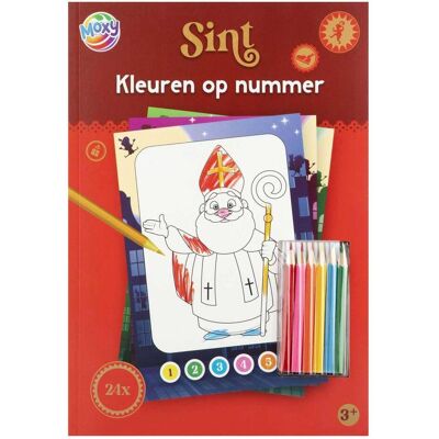 Grafix Sinterklaas Malen nach Zahlen mit 6 Stiften - Publicité Grafix Sinterklaas Malen nach Zahlen mit 6 Stiften - Publicité