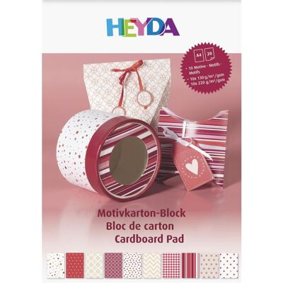 Heyda - Motivkarton-Block - A4 - rouge - Motivkarton block - Publicité Heyda - Motivkarton-Block - A4 - rouge - Motivkarton block - Publicité