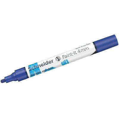 Schneider, Marqueur, Marqueur acrylique Paint-it 320, 4 mm, bleu sp. Publicité Schneider, Marqueur, Marqueur acrylique Paint-it 320, 4 mm, bleu sp. Publicité