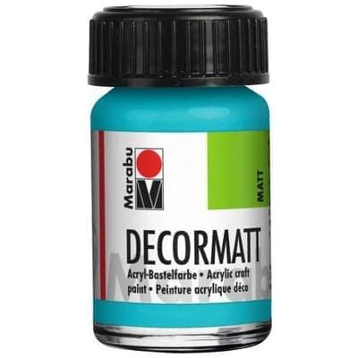 Marabu - Decormatt 091 - Turquoise Caraïbes - 15ml - Peinture acrylique - Publicité Marabu - Decormatt 091 - Turquoise Caraïbes - 15ml - Peinture acrylique - Publicité