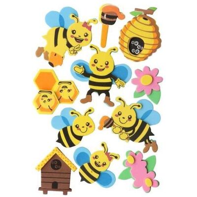 Glorex Mousse 3D, 11pcs abeilles 6x4,5cm, autocollant - Publicité Glorex Mousse 3D, 11pcs abeilles 6x4,5cm, autocollant - Publicité