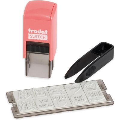 Trodat Switch Tampon Motivé Fait à la Main 2 x 2 cm - Tampon encreur auto-encollant - Publicité Trodat Switch Tampon Motivé Fait à la Main 2 x 2 cm - Tampon encreur auto-encollant - Publicité