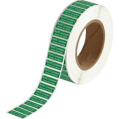 Brady, Rouleau d’étiquettes, Étiquettes conformes à la directive RoHS - (30 mm) - Publicité Brady, Rouleau d’étiquettes, Étiquettes conformes à la directive RoHS - (30 mm) - Publicité