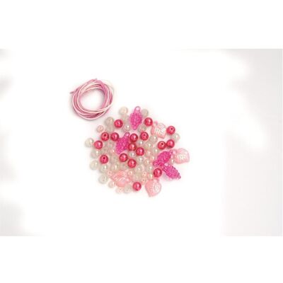 Glorex Kit de perles blanc-rose-fuchsia - Publicité Glorex Kit de perles blanc-rose-fuchsia - Publicité