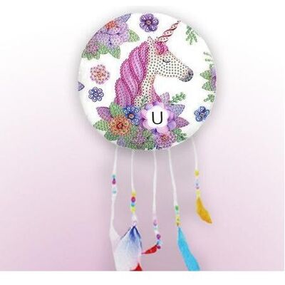 Pracht Diamond Painting Attrape-rêves Licorne avec fleurs 15cm - Publicité Pracht Diamond Painting Attrape-rêves Licorne avec fleurs 15cm - Publicité