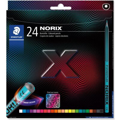 Staedtler Écriture + dessin, Crayons de couleur Norix 186 Upcycling (24x) - Publicité Staedtler Écriture + dessin, Crayons de couleur Norix 186 Upcycling (24x) - Publicité
