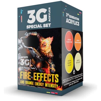 Ensemble de peinture acrylique WARGAME SET FIRE EFFECTS - HB-AK1071 - Publicité Ensemble de peinture acrylique WARGAME SET FIRE EFFECTS - HB-AK1071 - Publicité