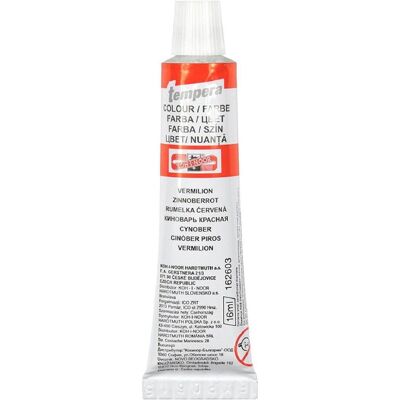 Koh-i-Noor, Peinture loisirs créatifs, Temperafarbe 16 ml / Tube - Vermilion Red (16 ml) - Publicité Koh-i-Noor, Peinture loisirs créatifs, Temperafarbe 16 ml / Tube - Vermilion Red (16 ml) - Publicité