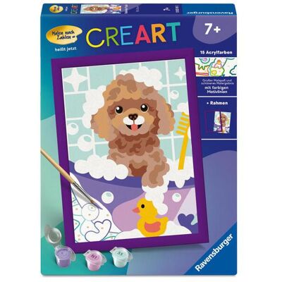 Ravensburger CreArt, Malen nach Zahlen Kinder - Badender Pudel - Publicité Ravensburger CreArt, Malen nach Zahlen Kinder - Badender Pudel - Publicité
