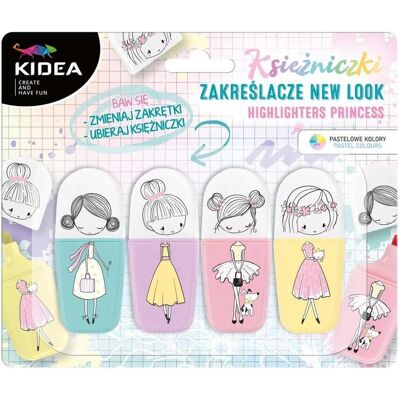 Derform, Marqueur, Prinzessinnen-Textmarker – neuer Look 4 Stück KIDEA (4x) - Publicité Derform, Marqueur, Prinzessinnen-Textmarker – neuer Look 4 Stück KIDEA (4x) - Publicité