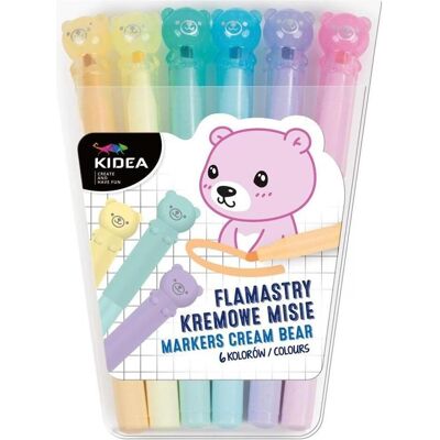 Derform, Marqueur, Crememarker, Teddybären, 6 Farben KIDEA (6x) - Publicité Derform, Marqueur, Crememarker, Teddybären, 6 Farben KIDEA (6x) - Publicité