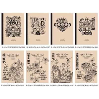 Fresh, Cahier + bloc-notes, Dekoratives Notizbuch 143x215/80K line (A5) - Publicité Fresh, Cahier + bloc-notes, Dekoratives Notizbuch 143x215/80K line (A5) - Publicité