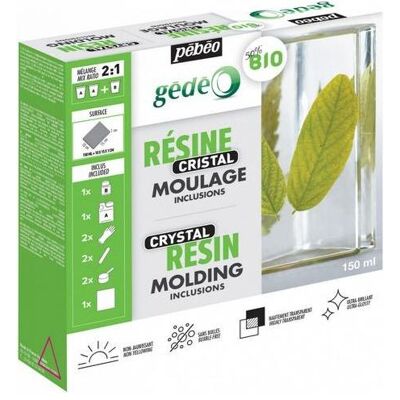 Pebeo, Peinture loisirs créatifs, Kit Resine Cristal Bio (150 ml) - Publicité Pebeo, Peinture loisirs créatifs, Kit Resine Cristal Bio (150 ml) - Publicité