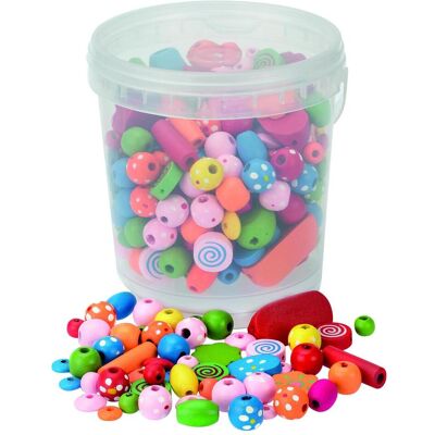 Ensemble de perles en bois Glorex - Multicolore, 180g - Publicité Ensemble de perles en bois Glorex - Multicolore, 180g - Publicité