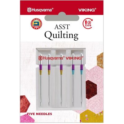 Husqvarna Aiguille de quilting, assortiment, 5 aiguilles, Aiguille - Publicité Husqvarna Aiguille de quilting, assortiment, 5 aiguilles, Aiguille - Publicité