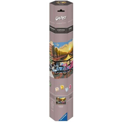 Ravensburger CreArt, Malen nach Zahlen Canvas Leinwand - Amsterdam zum Sonnenuntergang - Publicité Ravensburger CreArt, Malen nach Zahlen Canvas Leinwand - Amsterdam zum Sonnenuntergang - Publicité