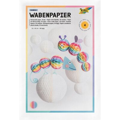 Folia, Papier à bricolage, Wabenpapier 30-lagig, 4 Blatt (1x) - Publicité Folia, Papier à bricolage, Wabenpapier 30-lagig, 4 Blatt (1x) - Publicité