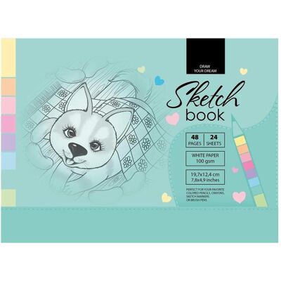 Fresh, Cahier + bloc-notes, Skizzenbuch 197x124/48K 100g TW (A5) - Publicité Fresh, Cahier + bloc-notes, Skizzenbuch 197x124/48K 100g TW (A5) - Publicité