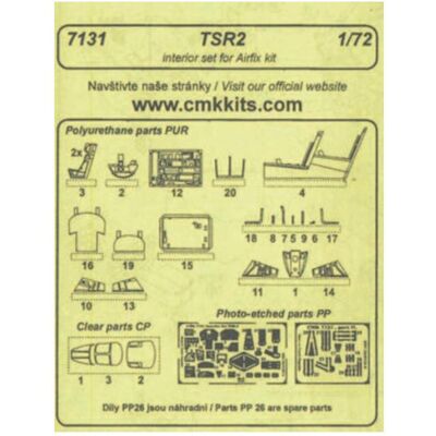 CMK TSR 2 - kit intérieur pour kit Airfix - Publicité CMK TSR 2 - kit intérieur pour kit Airfix - Publicité