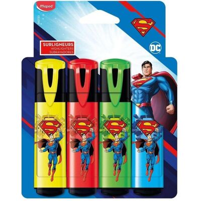 Maped, Marqueur, Superman Fluo Textmarker 4 Stück (4x) - Publicité Maped, Marqueur, Superman Fluo Textmarker 4 Stück (4x) - Publicité