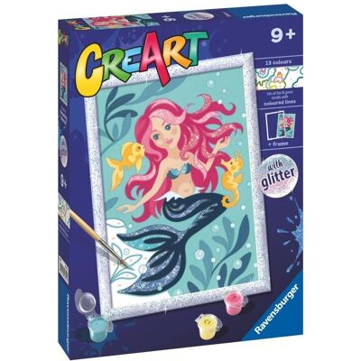 Ensemble artistique Sirène Enchantée de Ravensburger - 13 peintures acryliques - Publicité Ensemble artistique Sirène Enchantée de Ravensburger - 13 peintures acryliques - Publicité
