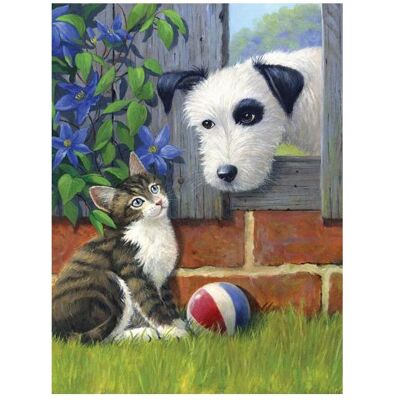 Pracht Peinture par numéros - Junior "Chien & Chat", tableau DIY d'environ 33 x 24 cm, 7 couleurs - Publicité Pracht Peinture par numéros - Junior "Chien & Chat", tableau DIY d'environ 33 x 24 cm, 7 couleurs - Publicité
