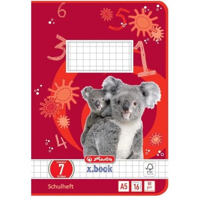 Herlitz 3320702 Cahiers - A5, 16 pages, quadrillé 7x7, FSC Mixte, lot de 10 - Publicité Herlitz 3320702 Cahiers - A5, 16 pages, quadrillé 7x7, FSC Mixte, lot de 10 - Publicité