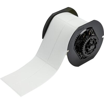 Brady, Rouleau d’étiquettes, B33-327-498, Tissu vinyle, blanc, satiné, 38.10 x 101.60 mm, repositionnable, 2 pistes (450 - Publicité Brady, Rouleau d’étiquettes, B33-327-498, Tissu vinyle, blanc, satiné, 38.10 x 101.60 mm, repositionnable, 2 pistes (450 - Publicité