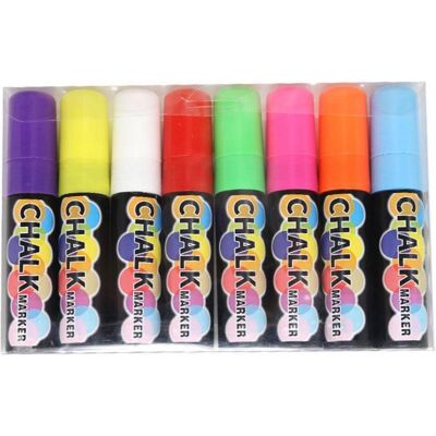 Lean Toys, Marqueur, Buntes, multifunktionales Kreidemarker-Set mit 8 Stück (8x) - Publicité Lean Toys, Marqueur, Buntes, multifunktionales Kreidemarker-Set mit 8 Stück (8x) - Publicité