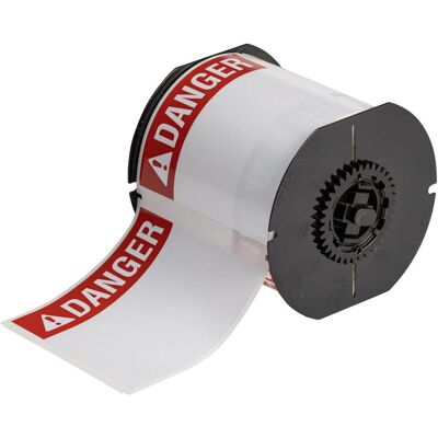 Brady, Rouleau d’étiquettes, B33-161-483-ANSIDA, étiquettes de danger pré-imprimées, polyester, rouge sur blanc, brillant, 101.6 (106.68 mm) - Publicité Brady, Rouleau d’étiquettes, B33-161-483-ANSIDA, étiquettes de danger pré-imprimées, polyester, rouge sur blanc, brillant, 101.6 (106.68 mm) - Publicité