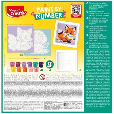 Maped Creative Paint By Number Kit Σκυλάκι & Αλεπουδίτσα 20x20cm - Kit de Peinture par Numéros - Publicité Maped Creative Paint By Number Kit Σκυλάκι & Αλεπουδίτσα 20x20cm - Kit de Peinture par Numéros - Publicité